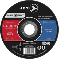 A46PX Power-Xtreme Cut-Off Wheel, 4-1/2" x 1/16", 7/8" Arbor, Type 1, 13300 RPM Mukwa Safety Services