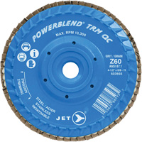 Disque &agrave; feuillets PowerBlend TRM QC ajustable, 4-1/2" x 5/8"-11, Type 27, Grain Z60, Alumine de zirconium Mukwa Safety Services