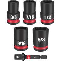 Jeu de douilles SAE &agrave; 6 pans Shockwave Impact Duty, 6 Mcx, Chocs, Prise de 3/8" Mukwa Safety Services