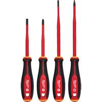 Insulated Slim Tip Screwdriver Set, 4 Pcs., Magnetic Mukwa Safety Services