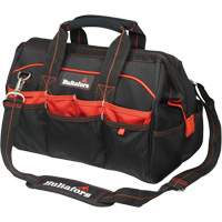 Sacs &agrave; outils pour ouvrier 16", Polyester balistique, Noir/Rouge Mukwa Safety Services