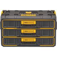 Unit&eacute; &agrave; trois tiroirs ToughSystem 2.0, 21-4/5" x 12-3/10" x 12-3/5", Noir/Jaune Mukwa Safety Services