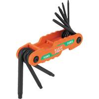 Jeu de cl&eacute;s hexagonales pliant et compact, 8 mcx, Torx Mukwa Safety Services