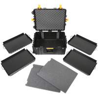 Heavy-Duty Portable Rolling Tool Case, 18-3/5" W x 24-3/5" D x 11-1/2" H, Black Mukwa Safety Services