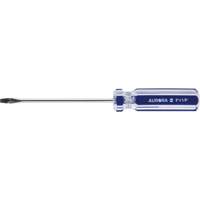 Tournevis &agrave; fente bleu transparent avec bandes , Tige de 1/8", Ronde, Prise en Plastique Mukwa Safety Services