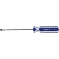 Tournevis &agrave; fente bleu transparent avec bandes, Tige de 3/16", Ronde, Prise en Plastique Mukwa Safety Services
