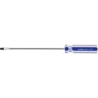 Blue Transparent Striped Slotted Screwdriver, 3/16" Tip, Round, Plastic Handle Mukwa Safety Services