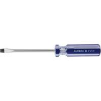 Tournevis &agrave; fente bleu transparent avec bandes, Tige de 1/4", Ronde, Prise en Plastique Mukwa Safety Services