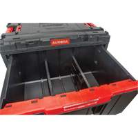 Boîte &agrave; outils Arx avec un tiroir, 11-1/5'' la x 18-3/10" p x 9-1/10" h, Noir/Rouge Mukwa Safety Services