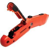 Auto-Retracting Safety Knife, 1", Steel, Aluminum Handle Mukwa Safety Services