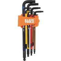 Colour-Coded Extra-Long L Style Hex Key Caddy Set, 9 Pcs., Imperial Mukwa Safety Services