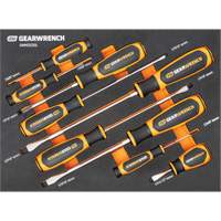 Slotted Dual Material Screwdriver Set in Foam Storage Tray, 9 Pcs. Mukwa Safety Services