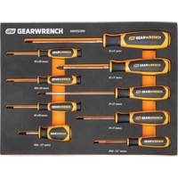 Phillips&reg; Dual Material Screwdriver Set in Foam Storage Tray, 9 Pcs. Mukwa Safety Services