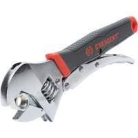 Locking Adjustable Dual Material Wrench, 10" L, 2-18/25" Max Width, Chrome/Polished Mukwa Safety Services