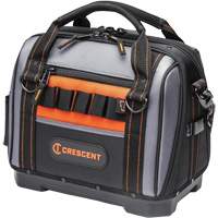 Sac ouvert de 14" pour outils d'ouvrier, Polyester, 32 pochettes, Noir/Gris Mukwa Safety Services