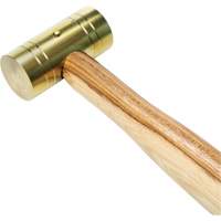 Brass Hammer with Hickory Handle, 1 lbs Head Weight, 11" L Mukwa Safety Services