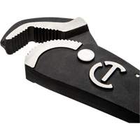 Self-Adjusting Dual Material Pipe Wrench, 1-1/2" Jaw Capacity, 12" Long, Black Oxide Finish, Cushion Handle Mukwa Safety Services