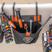 Bucket Work CentreS-Hook Hardware Pouch Module, Nylon, 1 Pockets, Black/Orange Mukwa Safety Services
