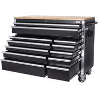 HDRC5212 Armoire mobile de s&eacute;rie HD, 12 tiroirs, 51-1/4" la x 21" p x 40-3/10" h, Noir Mukwa Safety Services