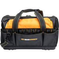 Sac &agrave; outils de 20" pour les professionnels, Nylon, 33 pochettes, Noir/Orange Mukwa Safety Services