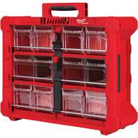 PACKOUT Tilt Bin Organizer, 15-1/5" x 19-7/10" x 6-7/10", Black/Red Mukwa Safety Services