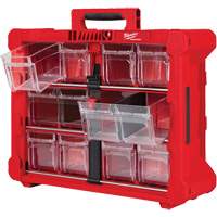 PACKOUT Tilt Bin Organizer, 15-1/5" x 19-7/10" x 6-7/10", Black/Red Mukwa Safety Services
