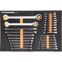 Jeu d'outils m&eacute;triques pour m&eacute;canicien MEGAMOD dans des plateaux en mousse modulaire avec armoire roulante &agrave; outils, 358 morcea Mukwa Safety Services