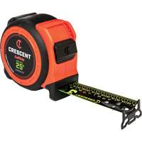  CONTROLTOUCH NITE EYE Tape Measure, 1-3/16" x 25', SAE Graduations Mukwa Safety Services
