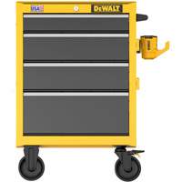 Coffre &agrave; outil roulant robuste, 4 tiroirs, 26" la x Jaune Mukwa Safety Services