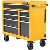 Postes de travail industriel mobile, 8 tiroirs, 40" la x Jaune Mukwa Safety Services