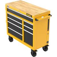 Postes de travail industriel mobile, 8 tiroirs, 40" la x Jaune Mukwa Safety Services