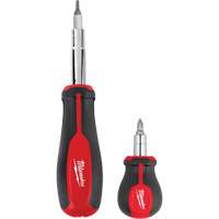 11-in-1 Multi-Bit Screwdriver & 6-in-1 Stubby Multi-Bit Screwdriver Set, 3"/9-4/5" L, Cushion Grip Handle Mukwa Safety Services