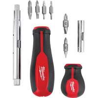 11-in-1 Multi-Bit Screwdriver & 6-in-1 Stubby Multi-Bit Screwdriver Set, 3"/9-4/5" L, Cushion Grip Handle Mukwa Safety Services