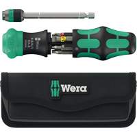 Tournevis &agrave; cliquet Kraftform Kompakt 26 RA-R avec pochette, Prise Plastique Mukwa Safety Services