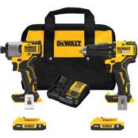 Brushless Compact Cordless 1/2" Hammer Drill & 1/4" Impact Driver Kit, Lithium-Ion, 20 V Mukwa Safety Services