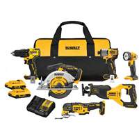 Ensemble de six outils &agrave; moteur sans balai V20, Lithium-ion, 20 V Mukwa Safety Services