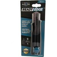 Couteau r&eacute;tractable de 25 mm, Acier inoxydable, Robuste, Prise en Caoutchouc Mukwa Safety Services