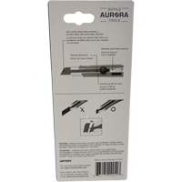 Couteau r&eacute;tractable de 25 mm, Acier inoxydable, Robuste, Prise en Caoutchouc Mukwa Safety Services