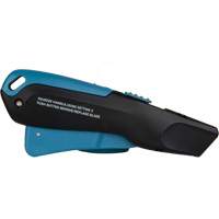 Couteau de s&eacute;curit&eacute; r&eacute;tractable , Acier inoxydable, Robuste, Prise en Plastique/Aluminium Mukwa Safety Services