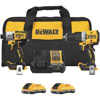 Ensemble 2 outils tournevis &agrave; chocs/perfomarteau XR avec bloc-piles POWERPACK, Lithium-ion, 20 V Mukwa Safety Services