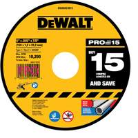 Meule &agrave; tronçonner pour m&eacute;tal, 6" x 0,045", Arbre de 7/8", Type 1, Oxyde d'aluminium Mukwa Safety Services