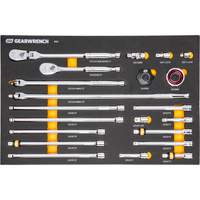 Ensemble d'outils &agrave; cliquet et d'entraînement 3/8" &agrave; 90 dents avec plateau de rangement en mousse Mukwa Safety Services