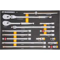 Ensemble d'outils &agrave; cliquet et d'entraînement 1/2" &agrave; 90 dents avec plateau de rangement en mousse Mukwa Safety Services