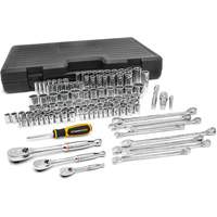 Jeu d'outils pour m&eacute;caniciens &agrave; 6 et 12 pans standards et profonds de 1/4", 3/8" et 1/2" SAE/m&eacute;triques Mukwa Safety Services