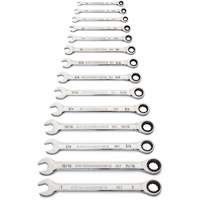 90-Tooth 12 Point SAE Wrench Set, Ratcheting Combination, 14 Pieces, Imperial Mukwa Safety Services