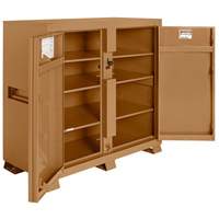 Model 139 Jobsite Cabinet with Padlock, Steel, 59.4 Cubic Feet, Tan Mukwa Safety Services