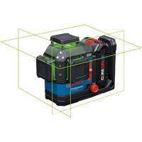 Laser dalignement/nivellement 360 connect&eacute; &agrave; faisceau vert &agrave; trois points Mukwa Safety Services