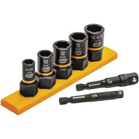 Metric Bolt Biter Extraction Socket Set, 7 Pcs, Impact, 1/4"/3/8" Drive Size Mukwa Safety Services