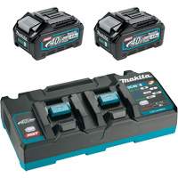 Ensemble de d&eacute;part XGT avec chargeur rapide &agrave; deux ports et deux batteries de 4?Ah, 40 V, Lithium-ion Mukwa Safety Services
