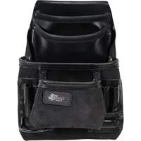 Sac robuste Phantom pour clous et outils, Cuir, 10 pochettes, Noir Mukwa Safety Services